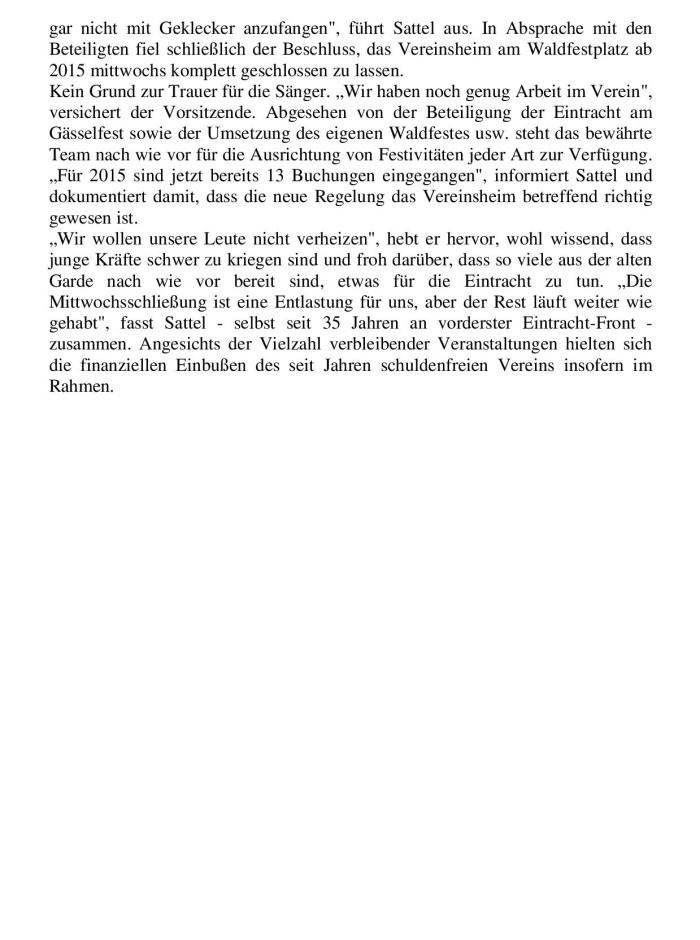 Vereinsheim mittwochs sill gelegt 2015 Pressebericht-002